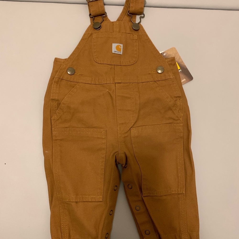 NWT Carhartt baby brown overalls 3M